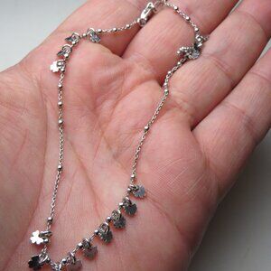 *925 Sterling Silver Multi charm Anklet Bracelet